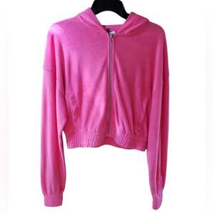 NWT  WSLY Eco Loop Zip Up Hoodie in Sugar Pink Size XS